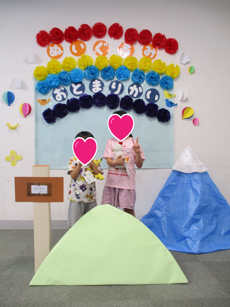 2025/8/11　ぬいぐるみおとまり会　フォトブース